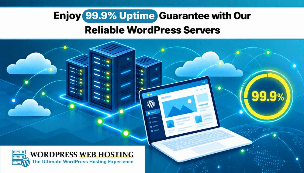 Enjoy 99.9% Uptime Guarantee with Our Reliable WordPress Servers